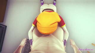 Dragon Ball Hentai Punto Di Vista Pan boobjob, succhiare e penetrato