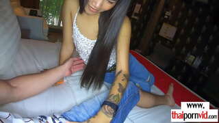 Wychudzony amatora asian dziwka z tyłu wykorzystał KBO