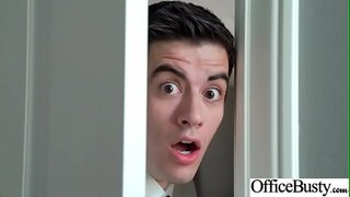 Coura Dievča (Diamond Jackson) S Okrúhlym Obrovské Kozy Dostať Pribitý V Kancelárii vid-09