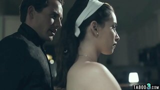 Maliit na suso, asawa pleases hubbys malaking tite